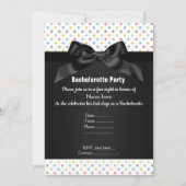 INVITATION ÉLÉGANT NOIR BLANC PÔLE BACHELORETTE (Devant)