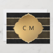 Invitation Élégant Noir Classy Diamond Parties scintillant MA (Dos)