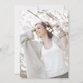 Invitation Élégant noir deux photo Graduation (Dos)