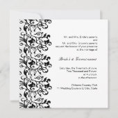 Invitation Élégant noir et blanc (Devant)