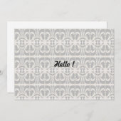 Invitation Élégant noir et blanc (Devant / Derrière)