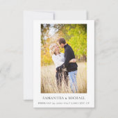 Invitation Élégant noir et blanc du budget Enregistrer la car (Devant)