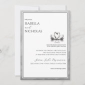 Invitation Élégant noir et blanc photo Anniversaire Invitatio (Devant)