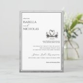 Invitation Élégant noir et blanc photo Anniversaire Invitatio (Debout devant)