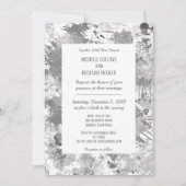 Invitation Elégant noir et gris (Devant)