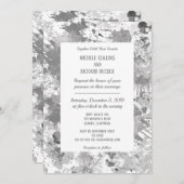 Invitation Elégant noir et gris (Devant / Derrière)