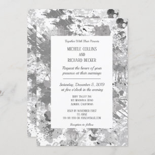 Invitation Elégant noir et gris