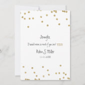 Invitation Élégant noir et or Serez-vous ma femme de ménage ? (Dos)