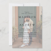 Invitation Élégant noir moderne Script 2 Mariage photo (Devant)