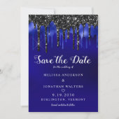 Invitation Elégant noir Parties scintillant   Mariage (Devant)