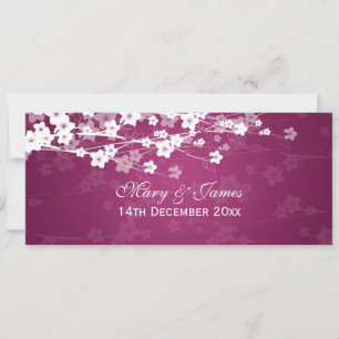 Invitation Élégant Noisier Cerise Fleur Plum