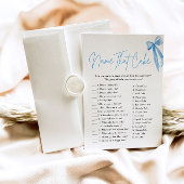 Invitation Élégant Nom Bleu Bow qui gâteau Fête des mariées J