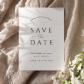 Invitation Elégant nom personnalisé mariage blanc enregistrer