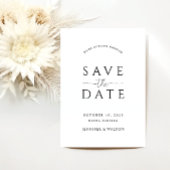 Invitation Elégant nom personnalisé mariage blanc enregistrer