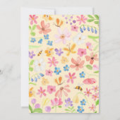 Invitation Élégant Notre Petite Fille Fleur sauvage Premier A (Dos)