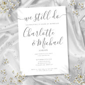 Invitation Élégant Nous Faisons Encore Script Vow Renouvellem