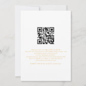 Invitation Élégant Nous faisons Golden Script QR Code Mariage (Dos)