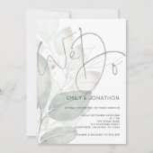 Invitation Elégant Nous faisons Script Aquarelle Mariage de r (Devant)