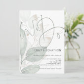 Invitation Elégant Nous faisons Script Aquarelle Mariage de r (Debout devant)