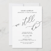 Invitation Élégant, nous faisons toujours 10ème anniversaire  (Devant)