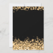 Invitation Elégant Nouvel An Eve Gold Shimmer Lights Bow (Dos)