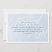Invitation Elégant nuage bleu ciel Script aquarelle (Devant)