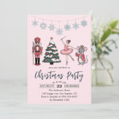 Invitation Elegant Nutcracker Ballet Christmas Party (Debout devant)