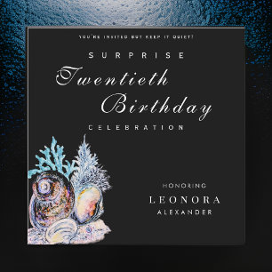 Invitation Elegant Ocean Seashell N'IMPORTE QUELLE Surprise f