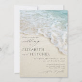 Invitation Elégant Ocean Wave Summer Beach Mariage (Devant)