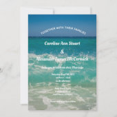 Invitation Elégant Ocean Waves Beach Été Mariage nautique (Devant)
