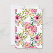 Invitation Elégant Oeufs aquarelle Floral Pâques BRUNCH (Dos)