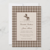 Invitation Elegant Old Money Horse Equestrian Wedding (Devant)