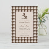 Invitation Elegant Old Money Horse Equestrian Wedding (Debout devant)