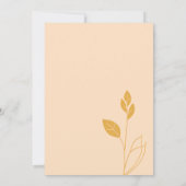 Invitation Elégant oliage d'or Botanique 70e anniversaire (Dos)