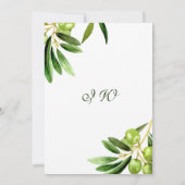 Invitation Élégant Olive Boho Summer Bridal Showing Invitatio (Dos)