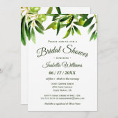 Invitation Élégant Olive Boho Summer Bridal Showing Invitatio (Devant / Derrière)