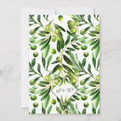 Invitation Elégant Olive Leaf Boho Garden Mariage (Dos)