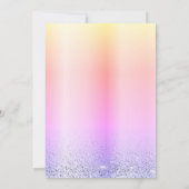 Invitation Elégant Ombre Moderne, Confetti Sweet 16 (Dos)