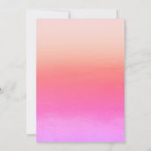 Invitation Elégant On Fait Sunset Tropical Palm Beach Mariage (Dos)