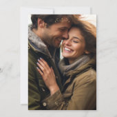 Invitation élégant or antique monogramme photo mariage (Dos)