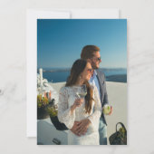 Invitation Elégant or Arc Italien Carrelage bleu citron Maria (Dos)