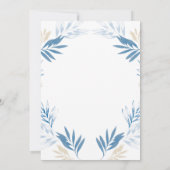 Invitation Élégant Or Bleu Première Communion Sainte (Dos)