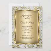 Invitation Élégant or bow diamant 60e anniversaire (Dos)