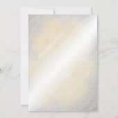 Invitation Elégant or et argent Aquarelle Floral (Dos)