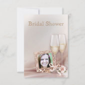 Invitation Elegant or et ivoire Mariage Fête des mariées Invi (Devant)