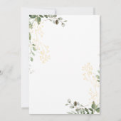 Invitation Elégant or et verdure Eucalyptus Mariage photo (Dos)
