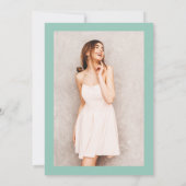 Invitation Élégant or eucalyptus feuille script photo doux 16 (Dos)