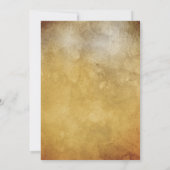 Invitation Élégant or floral talons hauts 50e anniversaire (Dos)