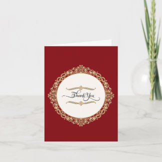 Invitation Élégant or Formal Calligraphie Script Merci