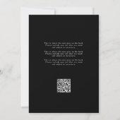 Invitation Elégant or formel, noir, blanc mariage (Dos)